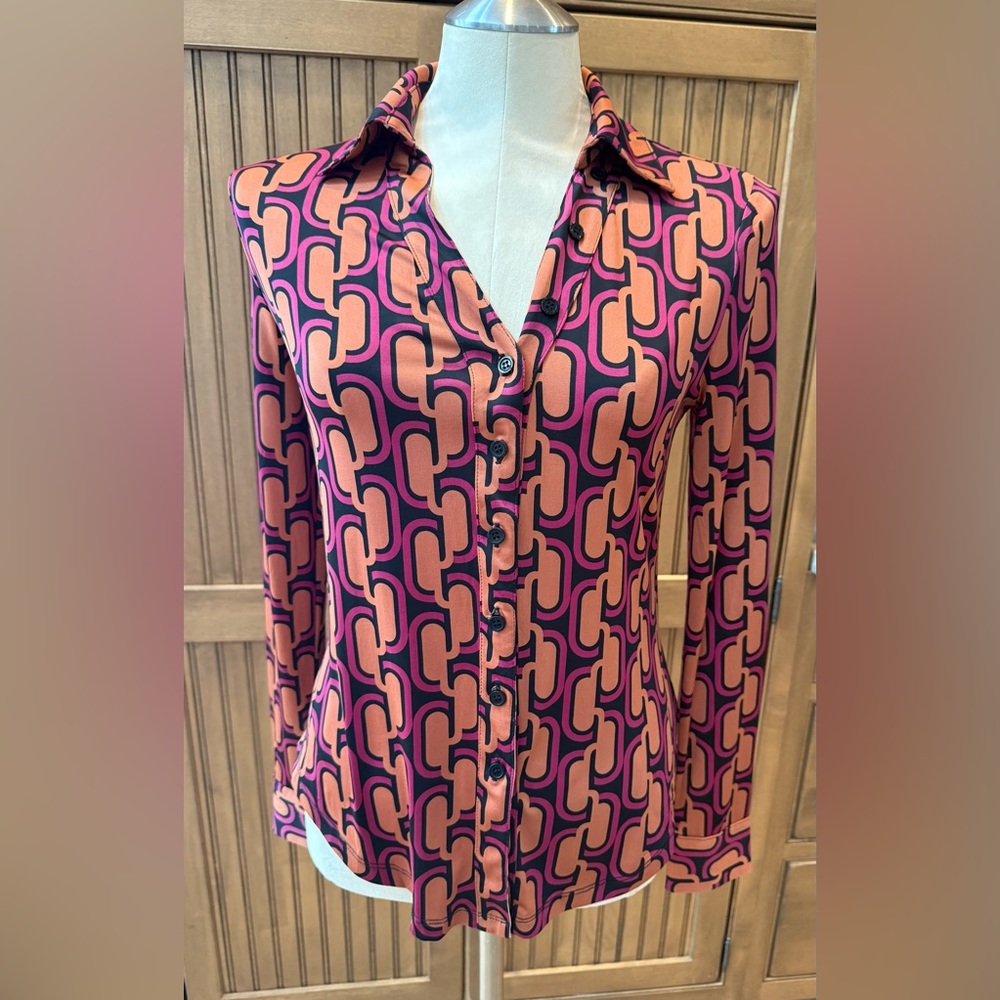 Truth by Republic…Chic Button-Down Shirt with Bold Pattern